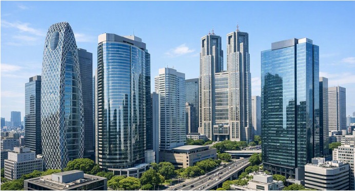 West Shinjuku business district skyline